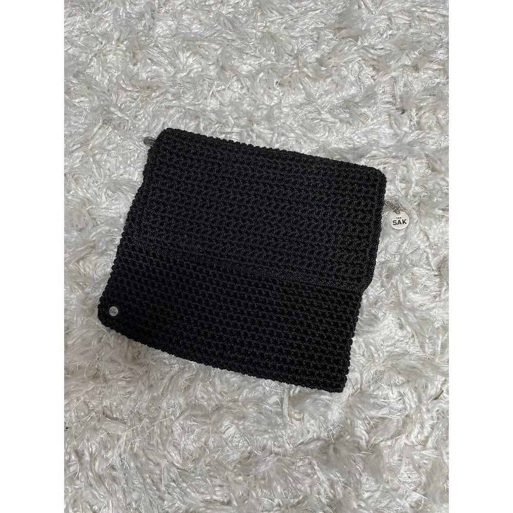 The Sak Black Woven Zippered Wallet